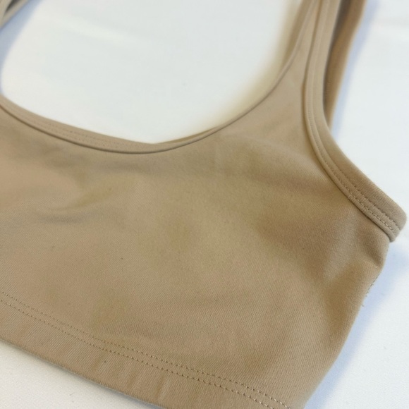 Aritzia TNA TNALife Mini Bra Top/Sports Bra/Bralette - Beige “Sand Bluff” - Picture 3 of 8